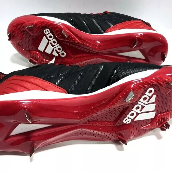 Adidas Men’s Icon Bounce Red/Black Baseball Cleats Size 13.5M - Picture 5 of 6